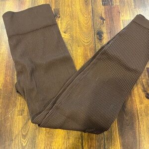 Maurices Chocolate Ribbed Leggings